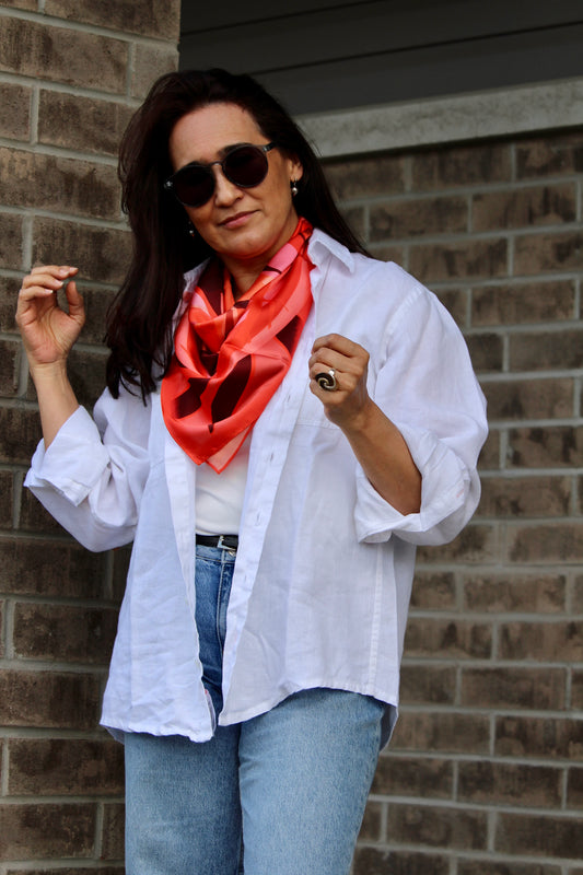 Silk Satin Scarf Piaya