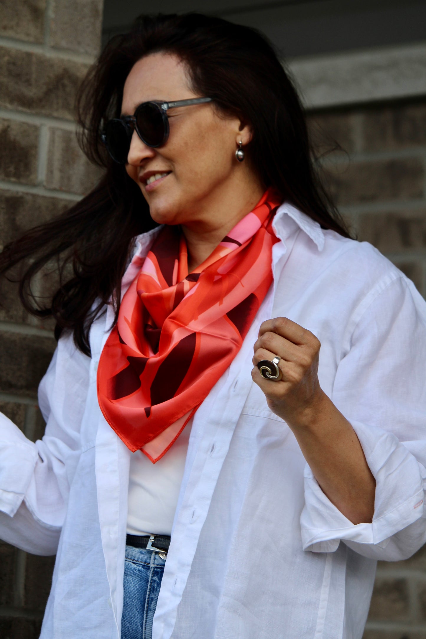 Silk Satin Scarf Piaya