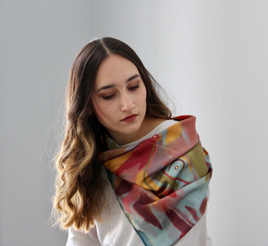 Silk Satin Scarf Agamia