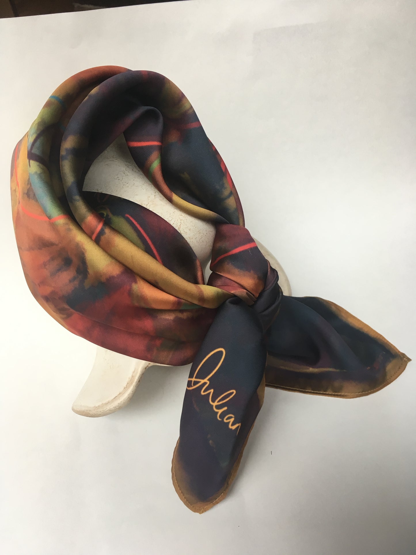 Silk Satin Scarf Oropéndola