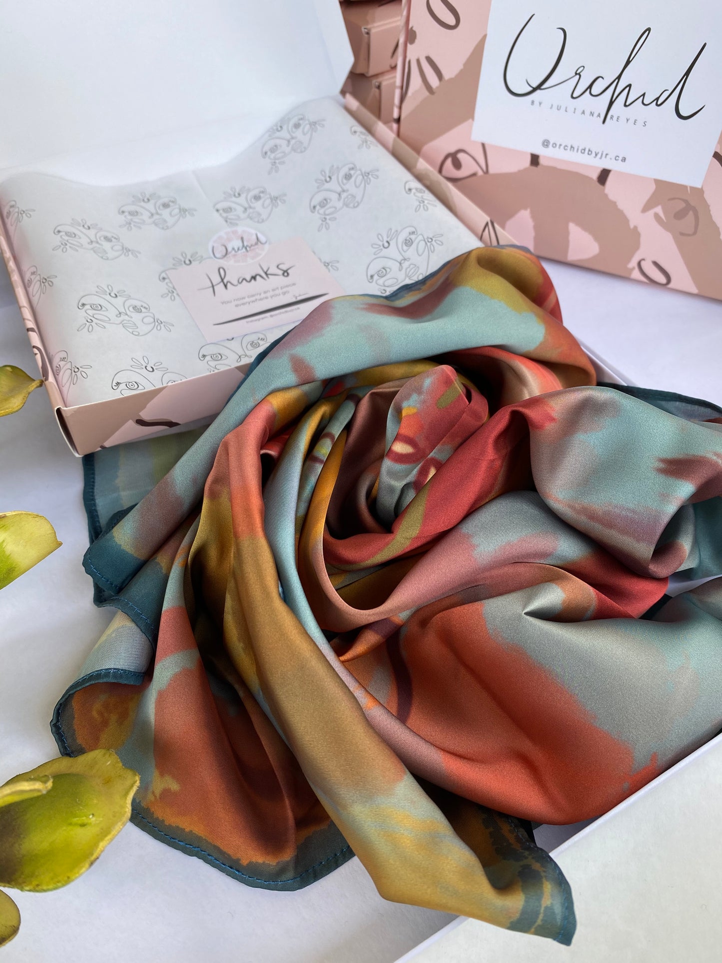 Silk Satin Scarf Agamia