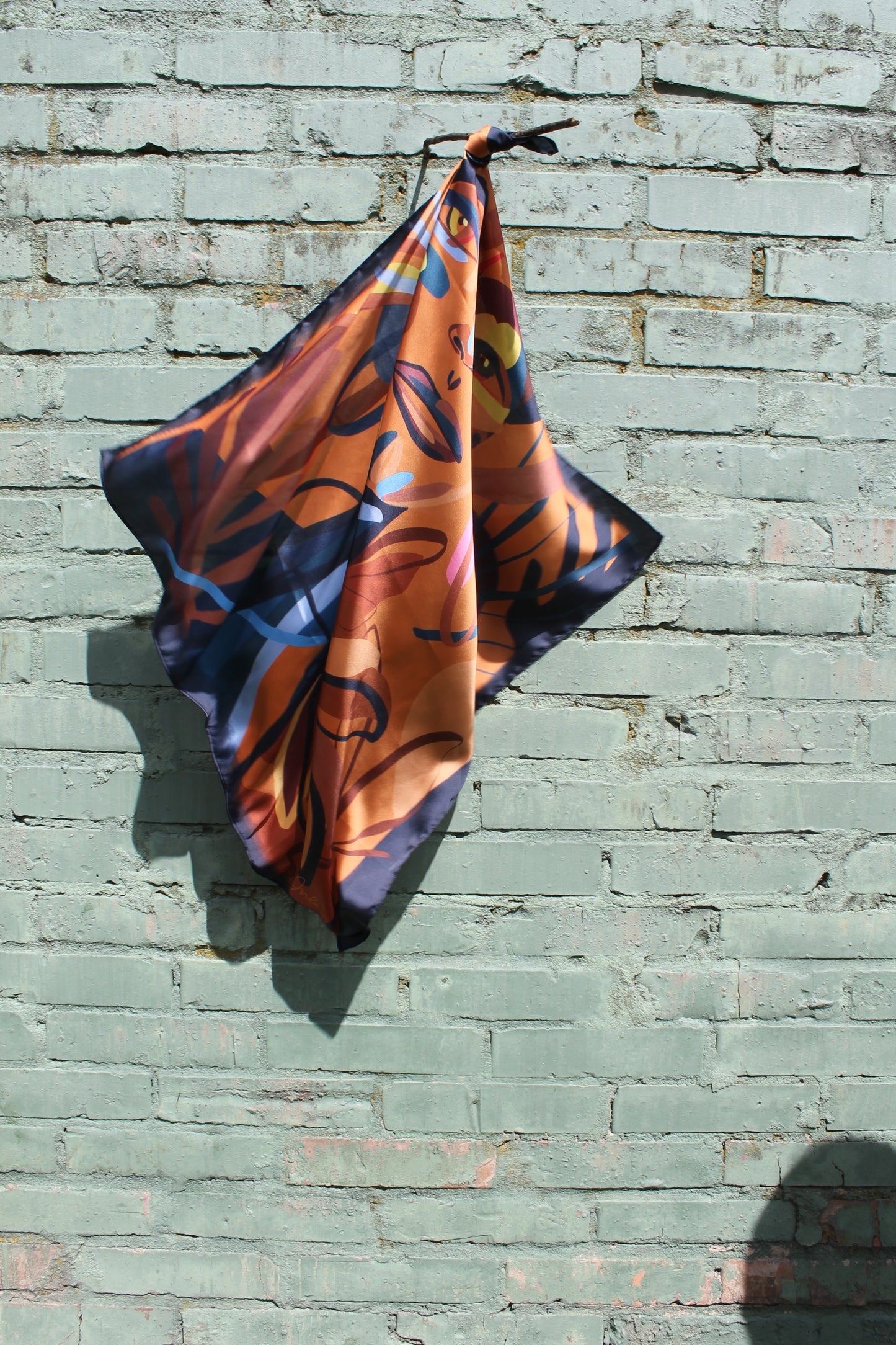 Silk Satin Scarf Jacana