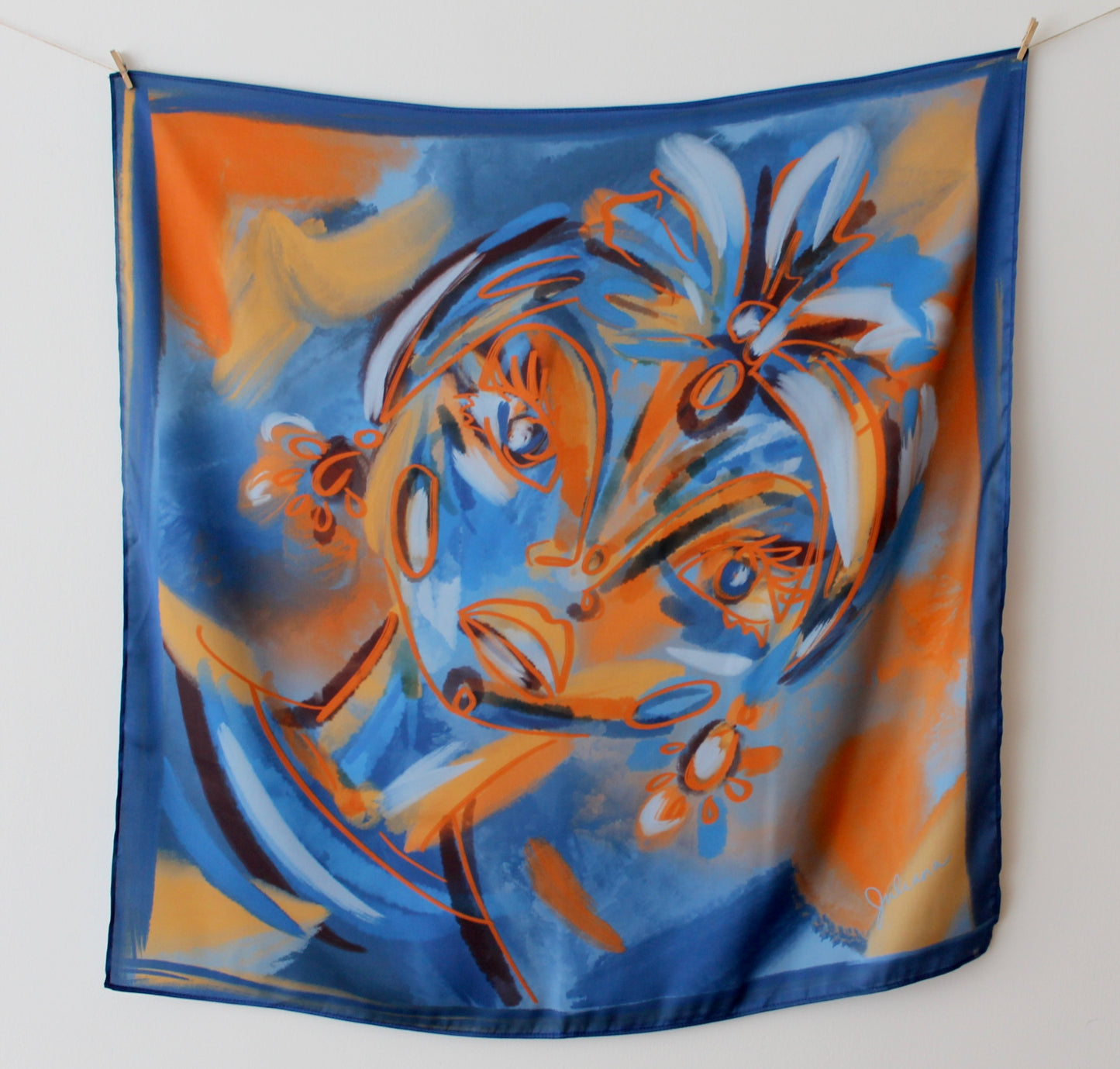 Silk Satin Scarf Dacnis