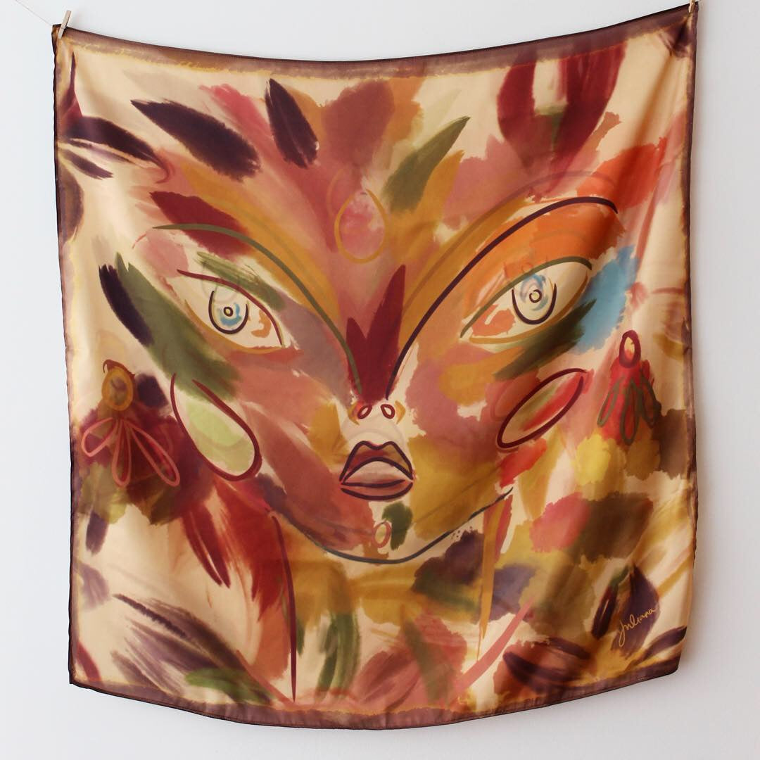 Silk Satin Scarf Piquero