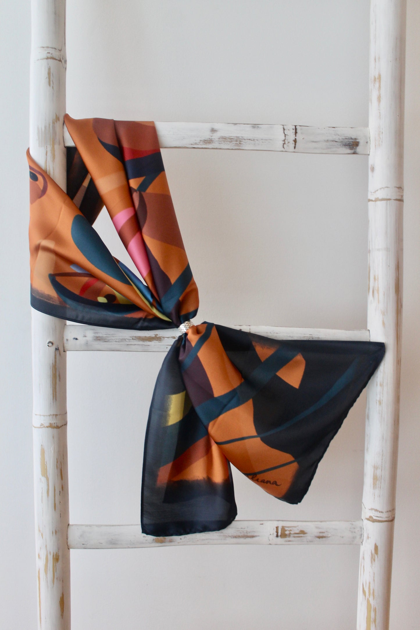 Silk Satin Scarf Jacana