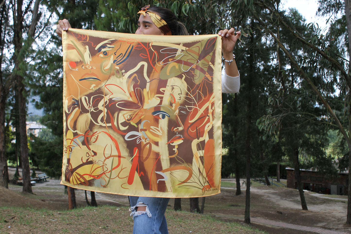 Silk Satin Scarf Caminero