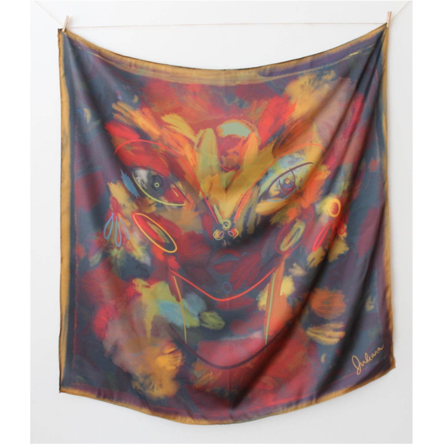 Silk Satin Scarf Oropéndola