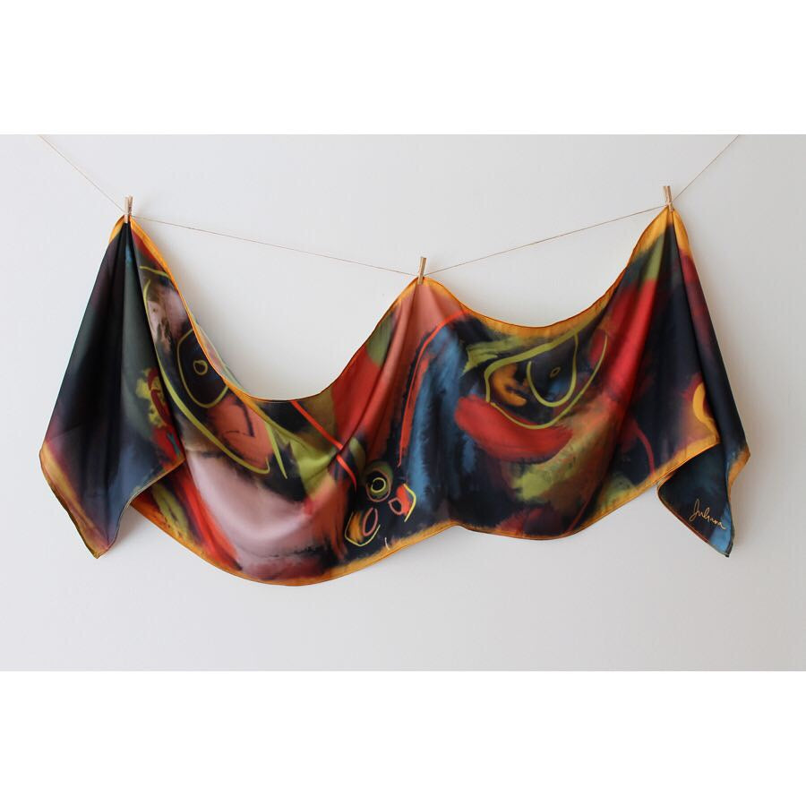 Silk Satin Scarf Tucán