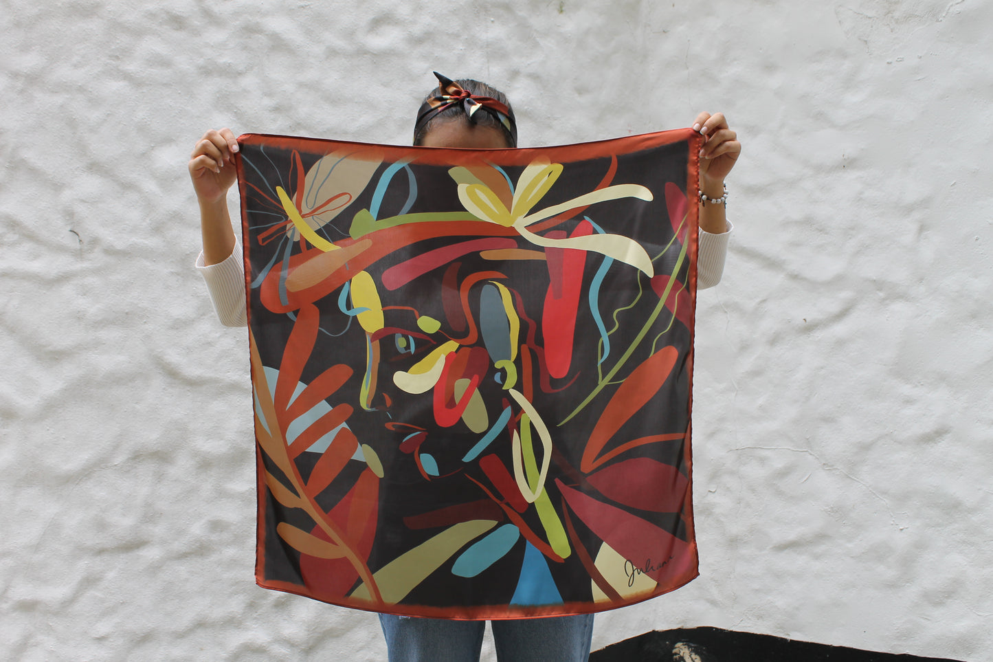 Silk Satin Scarf Chilacoa