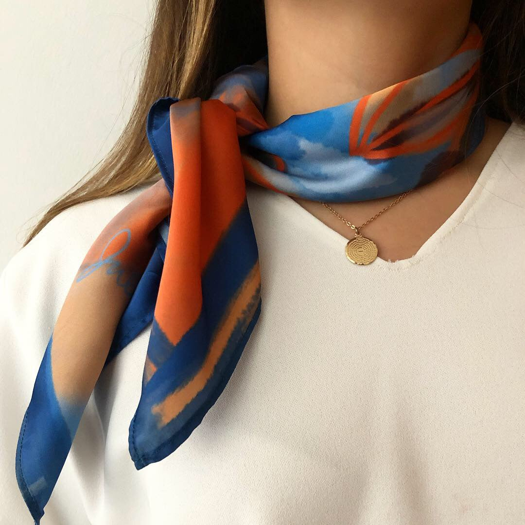 Silk Satin Scarf Dacnis