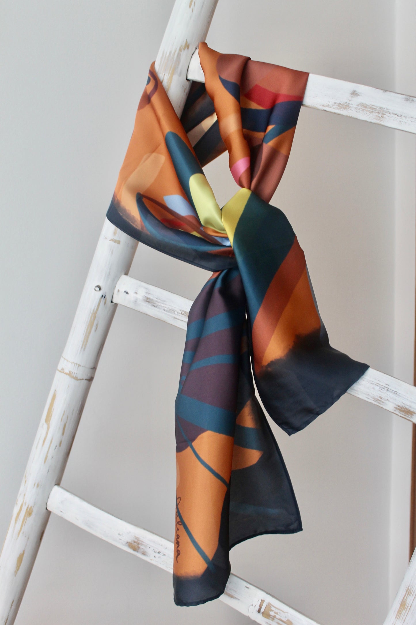 Silk Satin Scarf Jacana