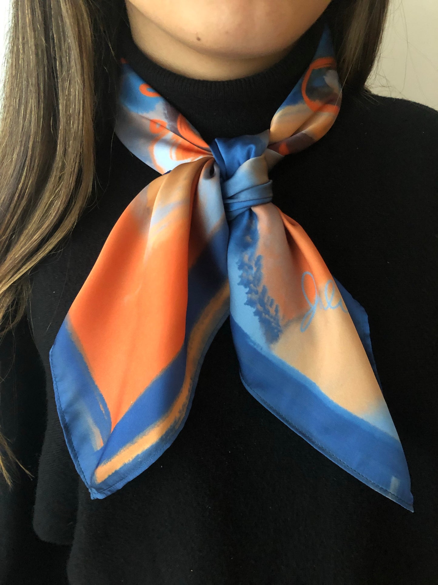 Silk Satin Scarf Dacnis