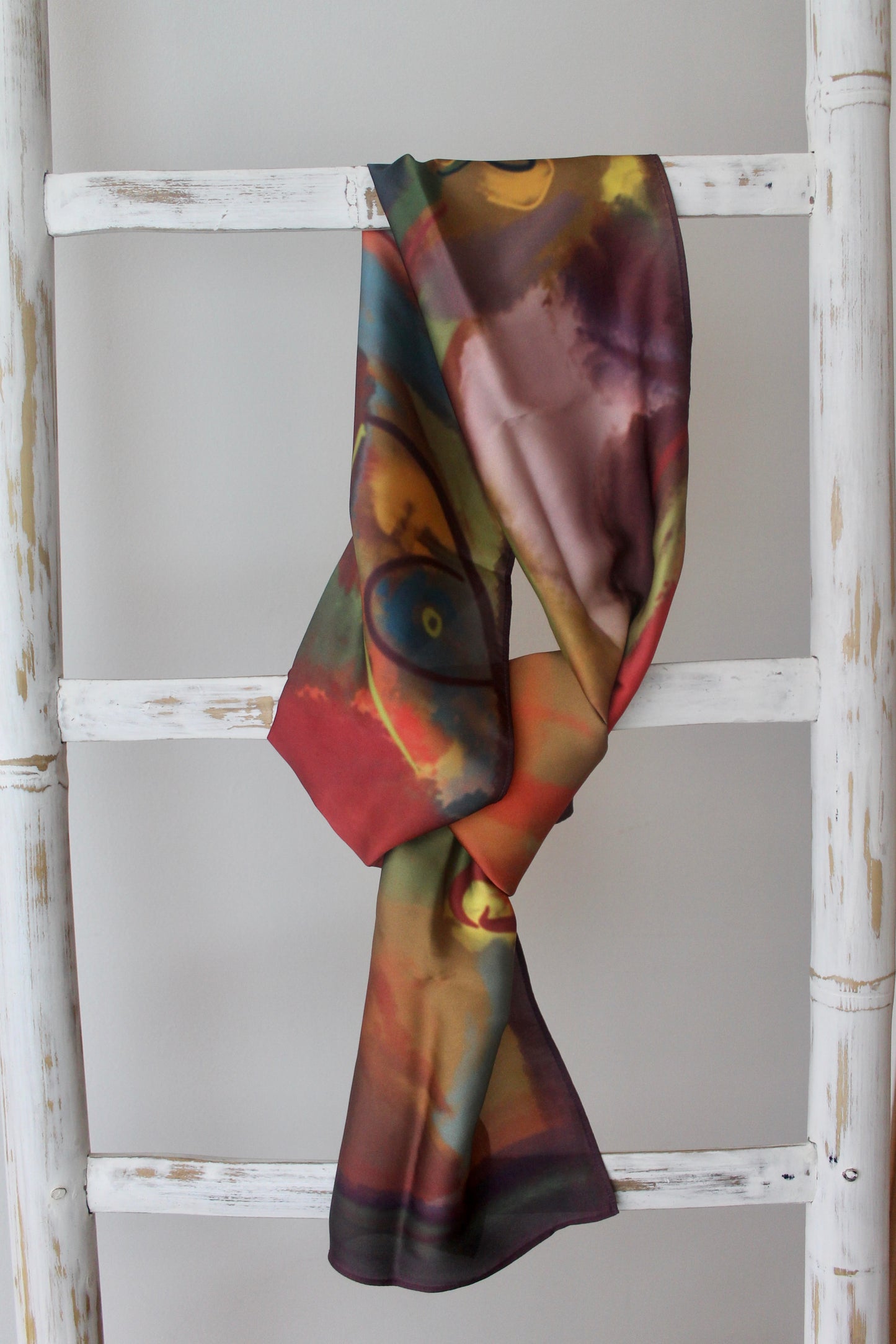 Silk Satin Scarf Cabeza de Rubí