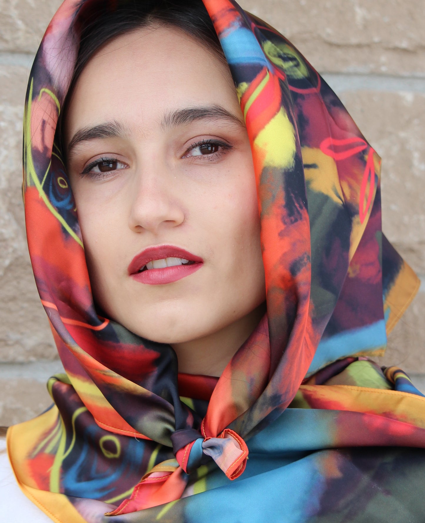 Silk Satin Scarf Tucán